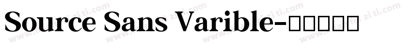 Source Sans Varible字体转换
